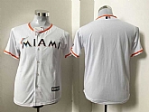 Youth Miami Marlins Blank White New Cool Base Stitched Baseball Jersey