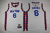 Youth New York Knicks #6 Kristaps Porzingis White Stitched Jersey,baseball caps,new era cap wholesale,wholesale hats