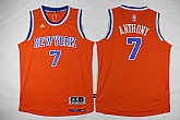 Youth New York Knicks #7 Carmelo Anthony Orange Stitched Jersey,baseball caps,new era cap wholesale,wholesale hats