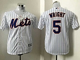 Youth New York Mets #5 David Wright White (Blue Strip) New Cool Base Stitched Baseball Jersey,baseball caps,new era cap wholesale,wholesale hats