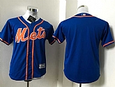 Youth New York Mets Blank Blue New Cool Base Stitched Baseball Jersey,baseball caps,new era cap wholesale,wholesale hats