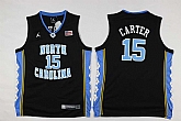 Youth North Carolina #15 Vince Carter Black Basketball Stitched NCAA Jersey
