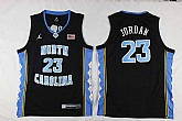 Youth North Carolina #23 Michael Jordan Black Stitched NCAA Jersey