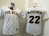 Youth Pittsburgh Pirates #22 Andrew McCutchen White New Cool Base Stitched Baseball Jersey,baseball caps,new era cap wholesale,wholesale hats
