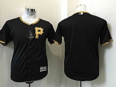 Youth Pittsburgh Pirates Blank Black New Cool Base Stitched Baseball Jersey,baseball caps,new era cap wholesale,wholesale hats