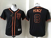 Youth San Francisco Giants #8 Hunter Pence Black New Cool Base Stitched Baseball Jersey,baseball caps,new era cap wholesale,wholesale hats