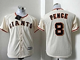 Youth San Francisco Giants #8 Hunter Pence Cream New Cool Base Stitched Baseball Jersey,baseball caps,new era cap wholesale,wholesale hats