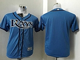 Youth Tampa Bay Rays Blank Light Blue New Cool Base Stitched Baseball Jersey