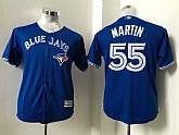 Youth Toronto Blue Jays #55 Russell Martin Blue New Cool Base Stitched Baseball Jersey,baseball caps,new era cap wholesale,wholesale hats