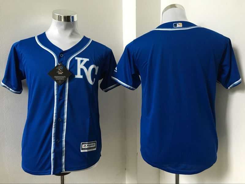 Youth Kansas City Royals Customized Blue New Cool Base Stitched Baseball Jersey