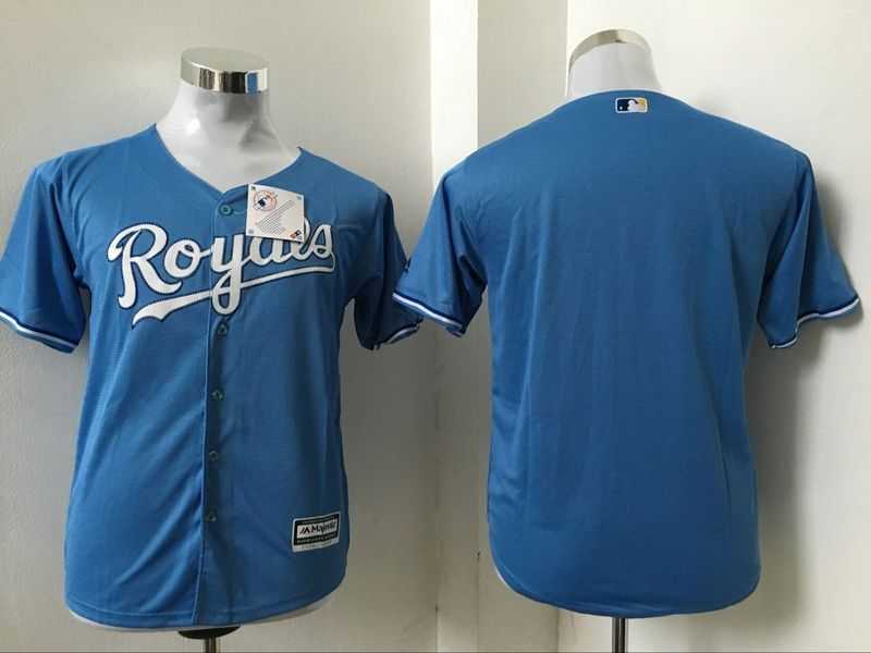 Youth Kansas City Royals Customized Light Blue New Cool Base Stitched Baseball Jersey