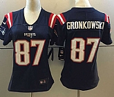 Women Nike Limited New England Patriots #87 Rob Gronkowski Navy Blue 2016 Rush Stitched NFL Jersey,baseball caps,new era cap wholesale,wholesale hats