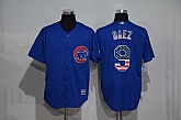 Chicago Cubs #9 Javier Baez Blue USA Flag Fashion Stitched Baseball Jersey,baseball caps,new era cap wholesale,wholesale hats