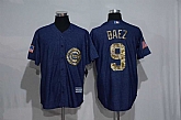 Chicago Cubs #9 Javier Baez Denim Blue Camo Stitched Baseball Jersey,baseball caps,new era cap wholesale,wholesale hats