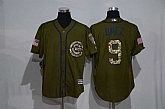 Chicago Cubs #9 Javier Baez Green Salute to Service Stitched Baseball Jersey,baseball caps,new era cap wholesale,wholesale hats