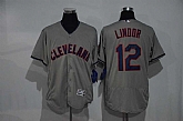 Cleveland Indians #12 Francisco Lindor Gray Flexbase Collection Stitched Baseball Jersey