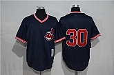 Cleveland Indians #30 Carter Mitchell And Ness Navy Blue Stitched Pullover Jersey,baseball caps,new era cap wholesale,wholesale hats