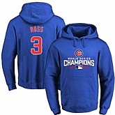 Glued Chicago Cubs #3 David Ross Blue 2016 World Series Champions Pullover MLB Hoodie,baseball caps,new era cap wholesale,wholesale hats