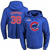 Glued Chicago Cubs #38 Carlos Zambrano Blue 2016 World Series Champions Primary Logo Pullover MLB Hoodie,baseball caps,new era cap wholesale,wholesale hats