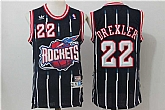 Houston Rockets #22 Drexler Throwback Black Stitched NBA Jersey,baseball caps,new era cap wholesale,wholesale hats