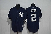 New York Yankees #2 Derek Jeter Dark Blue New Cool Base Stitched Baseball Jersey,baseball caps,new era cap wholesale,wholesale hats