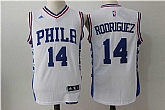 Philadelphia 76ers #14 Rodriguez White Swingman Stitched NBA Jersey,baseball caps,new era cap wholesale,wholesale hats