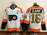 Philadelphia Flyers #16 Bobby Clarke 50TH Patch White-Golden Stitched NHL Jersey,baseball caps,new era cap wholesale,wholesale hats