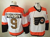 Philadelphia Flyers #9 Provorov 50TH Patch White-Golden Stitched NHL Jersey,baseball caps,new era cap wholesale,wholesale hats