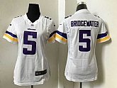 Women Nike Minnesota Vikings #5 Teddy Bridgewater White Team Color Stitched Game Jersey,baseball caps,new era cap wholesale,wholesale hats