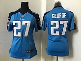 Women Nike Tennessee Titans #27 Eddie George Blue Team Color Stitched Game Jersey