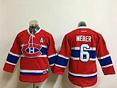 Youth Montreal Canadiens #6 Weber Red Stitched NHL Jersey,baseball caps,new era cap wholesale,wholesale hats