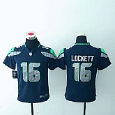 Youth Nike Seattle Seahawks #16 Lockett Navy Blue Team Color Stitched Game Jersey