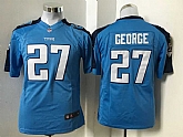 Youth Nike Tennessee Titans #27 Eddie George Blue Team Color Stitched Game Jersey