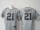 Nike Limited Dallas Cowboys #21 Ezekiel Elliott Men's Stitched Gridiron Gray Jerseys,baseball caps,new era cap wholesale,wholesale hats