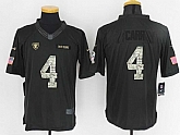 Nike Oakland Raiders #4 Derek Carr Anthracite Salute To Service Men's Stitched Limited Jersey,baseball caps,new era cap wholesale,wholesale hats