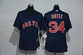 Women Boston Red Sox #34 David Ortiz Navy Blue New Cool Base Stitched Jersey,baseball caps,new era cap wholesale,wholesale hats