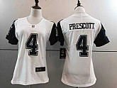 Women Nike Limited Dallas Cowboys #4 Prescott White 2016 Rush Stitched NFL Jersey,baseball caps,new era cap wholesale,wholesale hats
