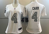 Women Nike Limited Oakland Raiders #4 Derek Carr White Stitched NFL Rush Jersey,baseball caps,new era cap wholesale,wholesale hats