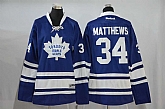 Women Toronto Maple Leafs #34 Matthews Blue 3RD Stitched NHL Jersey,baseball caps,new era cap wholesale,wholesale hats