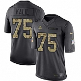 Youth Nike Minnesota Vikings #75 Matt Kalil Black Youth Stitched NFL Limited 2016 Salute To Service Jersey,baseball caps,new era cap wholesale,wholesale hats