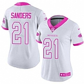 Glued Women Nike Atlanta Falcons #21 Deion Sanders White Pink Rush Limited Jersey,baseball caps,new era cap wholesale,wholesale hats