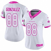 Glued Women Nike Atlanta Falcons #88 Tony Gonzalez White Pink Rush Limited Jersey,baseball caps,new era cap wholesale,wholesale hats