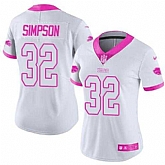 Glued Women Nike Buffalo Bills #32 O. J. Simpson White Pink Rush Limited Jersey,baseball caps,new era cap wholesale,wholesale hats