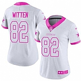 Glued Women Nike Dallas Cowboys #82 Jason Witten White Pink Rush Limited Jersey,baseball caps,new era cap wholesale,wholesale hats