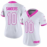 Glued Women Nike Denver Broncos #10 Emmanuel Sanders White Pink Rush Limited Jersey,baseball caps,new era cap wholesale,wholesale hats