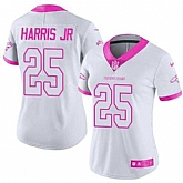 Glued Women Nike Denver Broncos #25 Chris Harris Jr White Pink Rush Limited Jersey,baseball caps,new era cap wholesale,wholesale hats