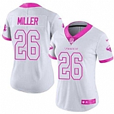 Glued Women Nike Houston Texans #26 Lamar Miller White Pink Rush Limited Jersey,baseball caps,new era cap wholesale,wholesale hats