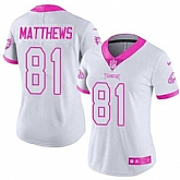 Glued Women Nike Philadelphia Eagles #81 Jordan Matthews White Pink Rush Limited Jersey,baseball caps,new era cap wholesale,wholesale hats