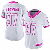 Glued Women Nike Pittsburgh Steelers #97 Cameron Heyward White Pink Rush Limited Jersey,baseball caps,new era cap wholesale,wholesale hats