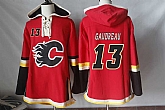 Calgary Flames #13 Johnny Gaudreau Red Stitched NHL Pullover Hoodie,baseball caps,new era cap wholesale,wholesale hats